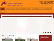 Tablet Screenshot of bhutan.com.au